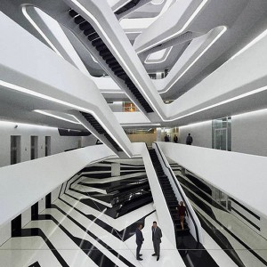 The Futuristic Interior of Zaha Hadid’s “Dominion Office Building” in Moscow